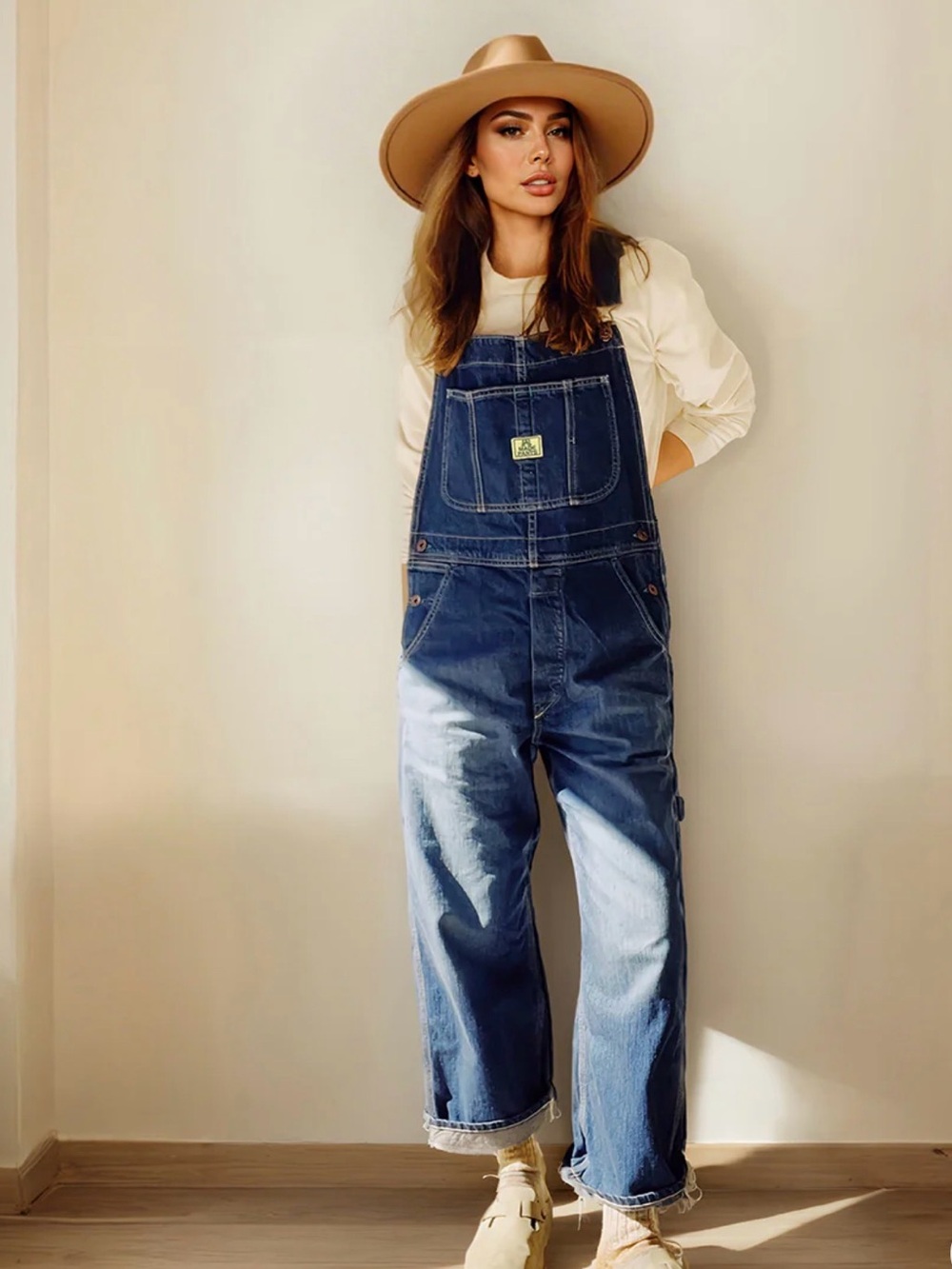 Madepants Women’s Denim Bib Overall NWT